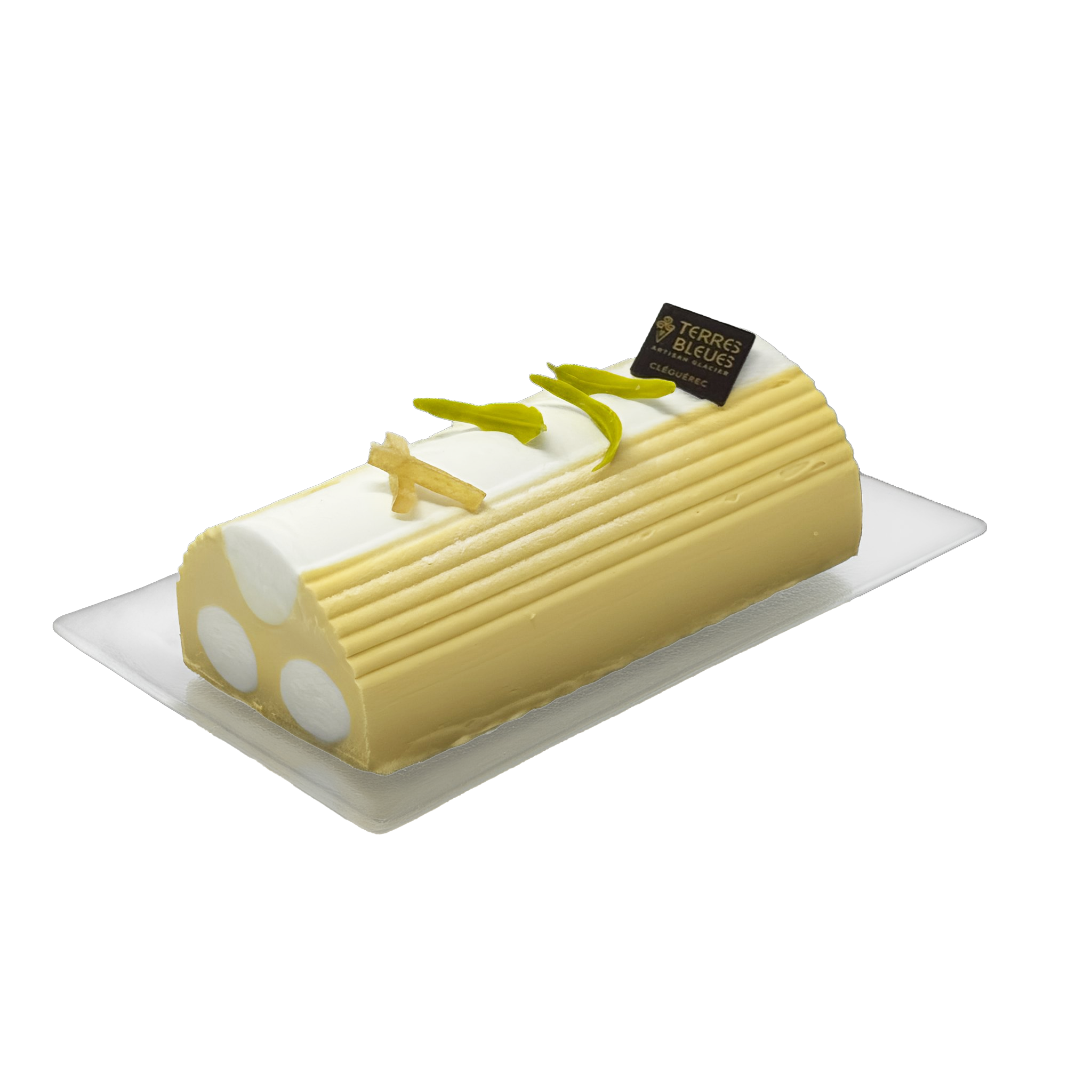 Bûche Fruits Exotiques et Citron de Sicile de la marque Terres Bleues