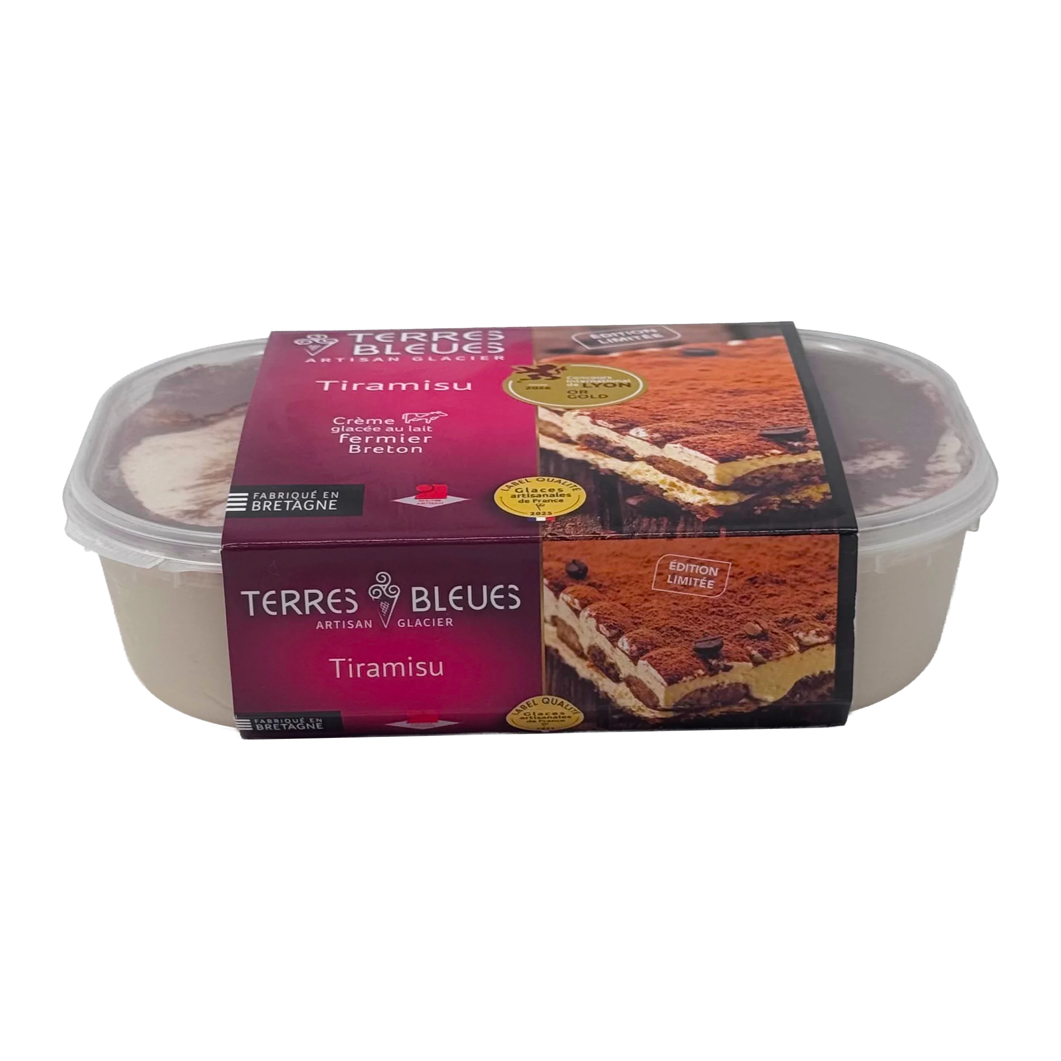 Crème glacée Tiramisu de la marque Terres Bleues